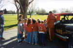 Jake showing students